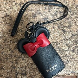 Kate Spade New York X Disney Minnie 3D Card Case Lanyard